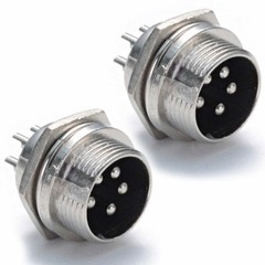 Seismic Audio 2 Pack NEW Male MINI XLR Panel Mount Connector – 5 PIN
