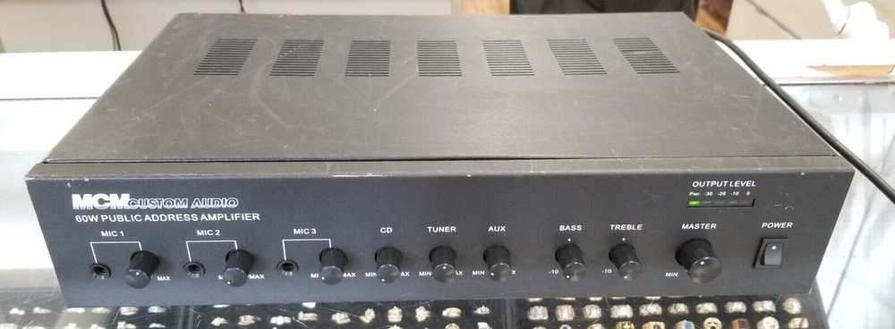 MCM Custom Audio 555-4925 PA MIXER AMPLIFIER 60W RMS