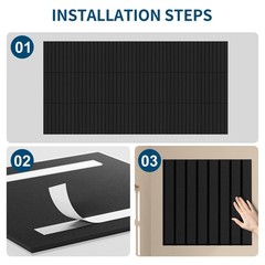 18 Pack Acoustic Panels 12×12, Fire-Resistant Sound Absorbing Wall Panels