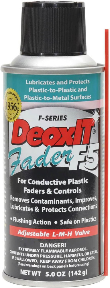Hosa F5S-H6 CAIG Deoxit Faderlube, 5% Spray, 5 Ounces
