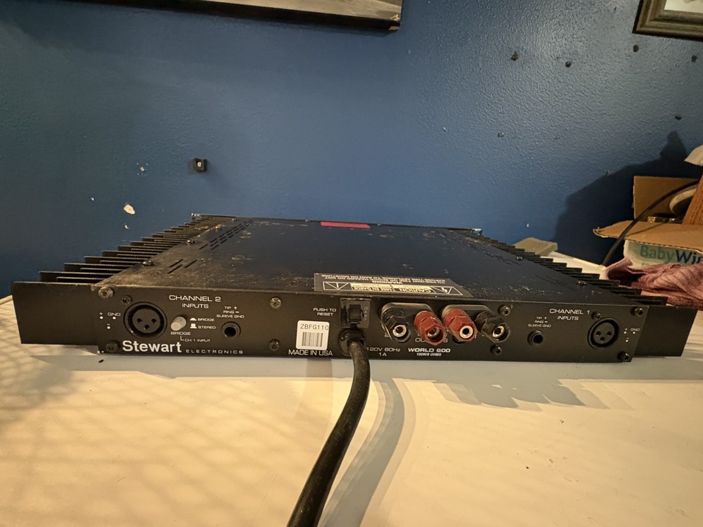 Stewart Electronics HPA-1000 2-Channel Power Amplifier Class AB 200w