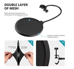 Neewer Microphone Pop Filter Studio Wind Screen Mask Shield Blue Yeti NEW Boxed