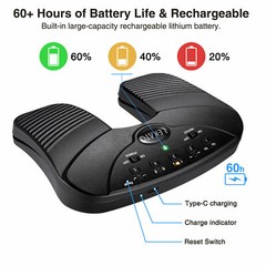 LEKATO Pro Bluetooth Page Turner Wireless Foot Pedal Tablets Smartphones Silent