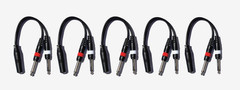 5 Pack 1/4″ TRS Female to Dual 1/4″ TS Male Y Splitter Audio Cable Adapter