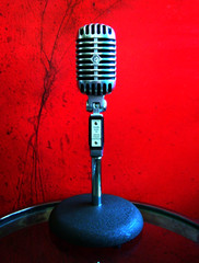 Vintage 1960s Shure 55S dynamic cardioid microphone w Atlas DS5 stand 55 DISPLAY