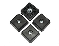 4 LARGE SQUARE RUBBER FEET 0.590 H X 1.500 W AMPS INDUSTRIAL – US MADE FREE S&H