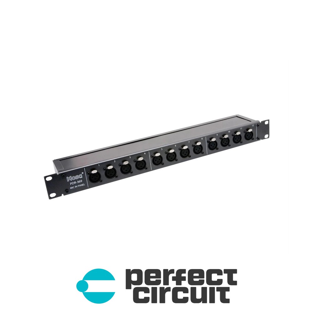 Hosa PDR-369 12-Point De-Normalled XLR PATCHBAY – DEMO – PERFECT CIRCUIT