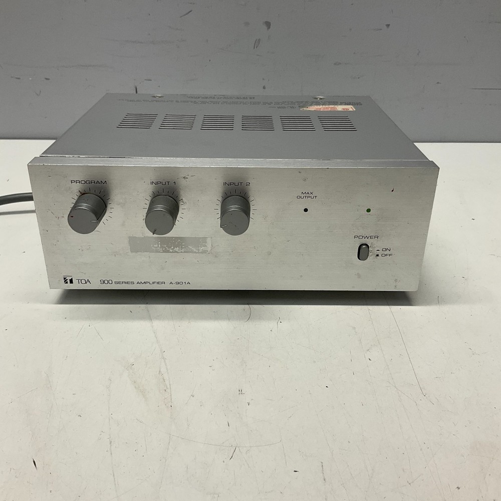 TOA A-901 3-CHANNEL MIXER POWER AMPLIFIER (10-WATT) 900 SERIES Tested