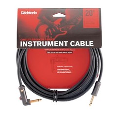 D’Addario Accessories 20′ Circuit Breaker Instrument Cable with Latching