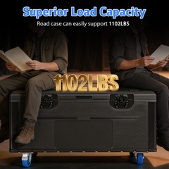 Cable Trunk ATA Road Case Heavy Duty Utility Road Trunk Flight Case with Wheels