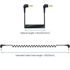 2-Pack 3.5Mm Microphone Cable Compatible with DJI Mic 2 & Rode Microphone Wirele