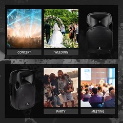 PRORECK Dance 12 12″ 1000W Bluetooth PA System Festival Ready DJ Speakers