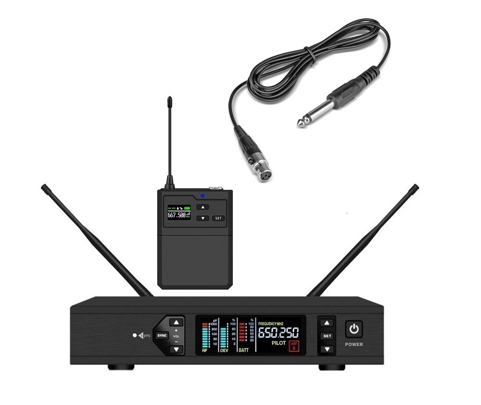 Wireless Guitar Instrument Transmitter Receiver System Electric Guitar & Bass