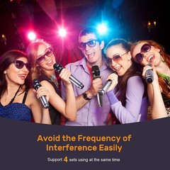 2.4G UHF Wireless Microphone Rechargeable MIicrophone Dual Handheld Microphone