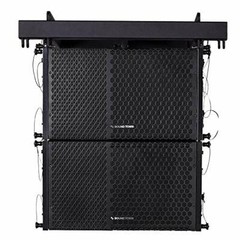 Sound Town ZETHUS-110X2 Line Array 2×10″ Passive Speaker, with Bi-amp,Black