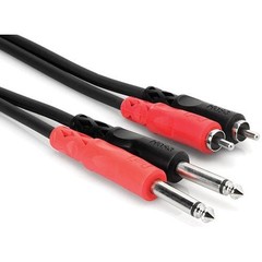 Hosa CPR-203 Stereo Interconnect Cable – Dual 1/4-inch TS Male to Dual RCA Male