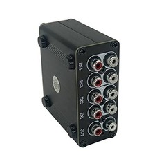 4-Channel Mini Passive Audio Mixer – RCA Stereo Line Level Control Box R41