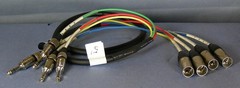 5ft Seismic Audio 4 Channel 1/4” TRS Male to XLR Male Snake Cable 26 AWG [#2]
