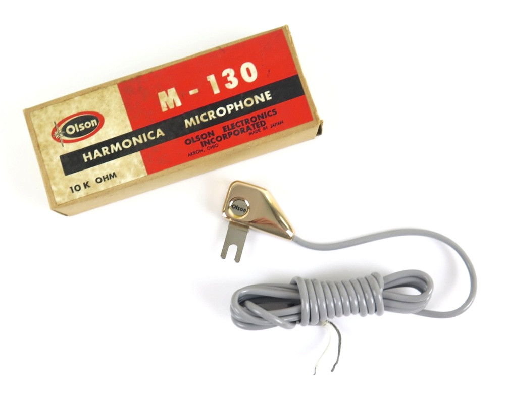 Vintage 1960’s Olson M-130 Harmonica Microphone 10K Ohm