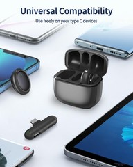 Wireless Microphone for iPhone 17-48kHz/24bit Studio Sound AI Noise Filter US…