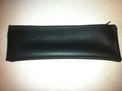 Shure Wireless Microphone Bag Zipper Pouch Case, Black Vinyl – Extra Large Size!