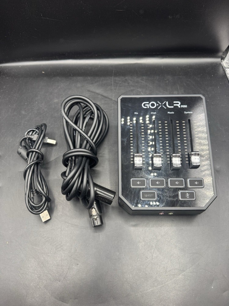 TC Helicon GO XLR Mini USB Audio Interface Desktop Fader Control, Black