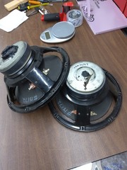 Pair Matched 12 In Woofers Mass Weighted Cones Need Reedged! Pro Drivers