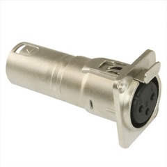 For D Panel Mounting 3Pin XLR Female – XLR Male Feed/Pass Thru Connector Adapter