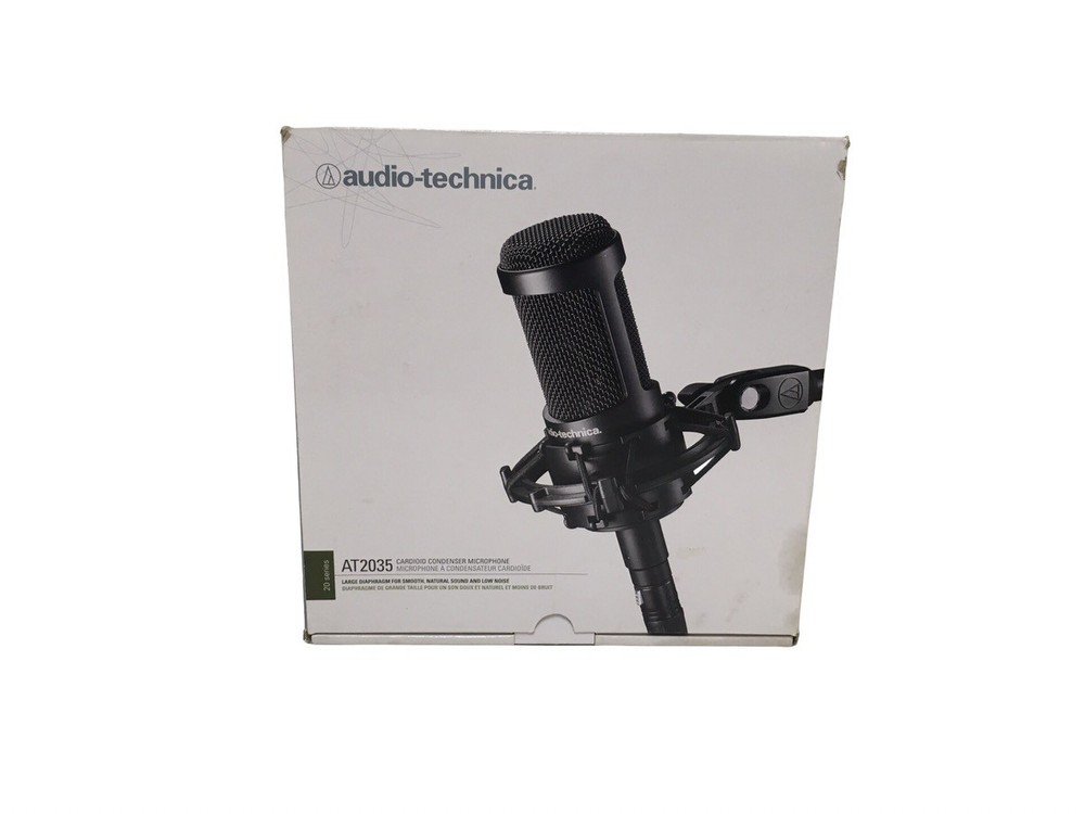 AUDIO-TECHNICA AT2035 CARDIOID CONDENSER MICROPHONE BLACK IN BOX (EPJ030824)