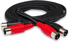 MID-202 Dual MIDI Cable, Dual 5-Pin DIN to Same, 6.6 Feet