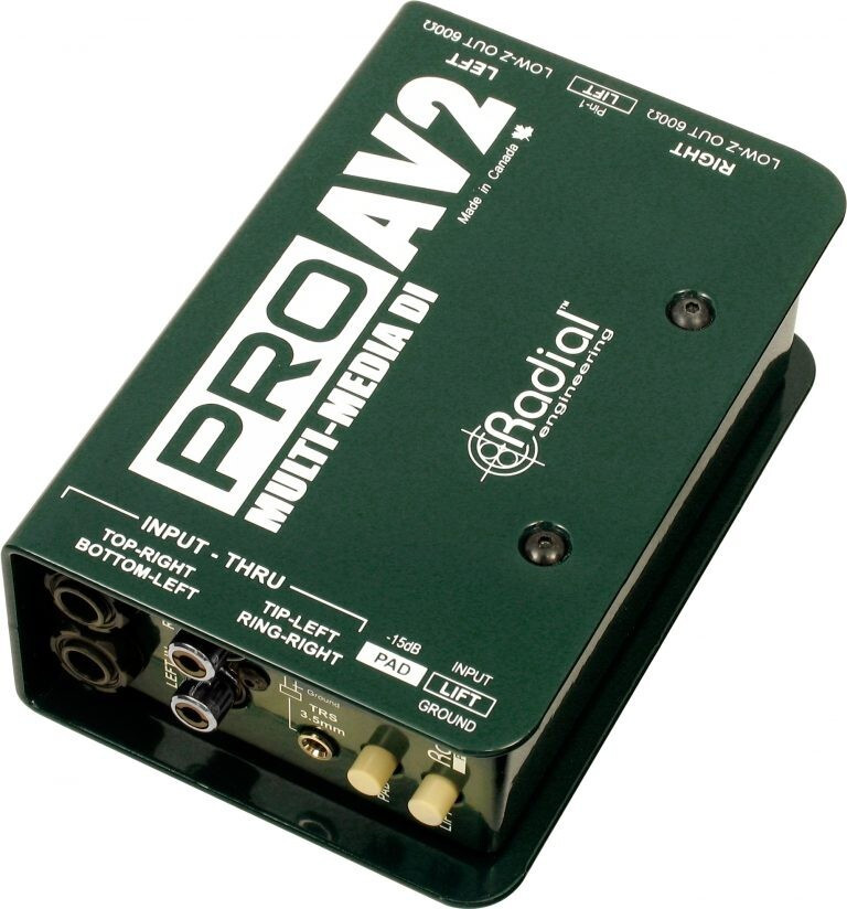 RADIAL ProAV2 Stereo Passive transformer based Multimedia Direct Box Dualchannel
