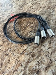 SET OF 3 Gepco mp1022 microphone patch cable xlr male to np3tt-p (4 feet)