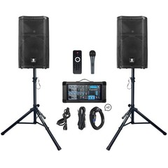 PRORECK 10″ 1800W Portable PA System DJ Karaoke Wedding Powered Mixer Bluetooth