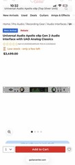 Universal Audio Apollo x8p Gen 2 Rackmount Audio Interface, Apollo Series