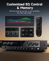Donner Stereo Receivers Premium 1000W Peak Power 6 Channel Audio Amplifier MAMP6
