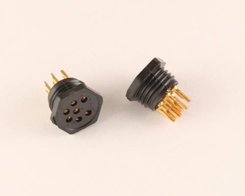 (1pc) 7-Pin Female Mini Hexagonal Panel Connector Socket Receptacle 126-1057