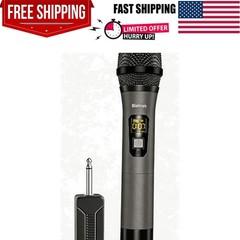 Rechargeable UHF Handheld Microphone – Unidirectional, Mute Feature, 4 Hours Use