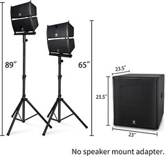 PRORECK CLUB 4000 Sound System Line Array Active DJ Nightclub Bar Stage Speaker