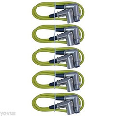 5pack 90degree Right Angle low profile Mic microphone 3pin XLR audio patch cable