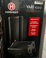 Harbinger VARI V2312 Powered Speakers Bluetooth 2-Way with Speaker Stand 12″