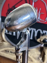 Rare Vintage 1950’s Ronette-Holland G210-5 Crystal Microphone, works w/stand
