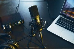 Mackie EM-91C Recording Studio Condenser Microphone Mic+Audio Technica Boom Arm