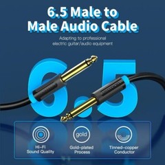 6.35mm 1/4 in Audio Instrument Cable TRS Cord for Bass Electric Guitar Mixer Amp