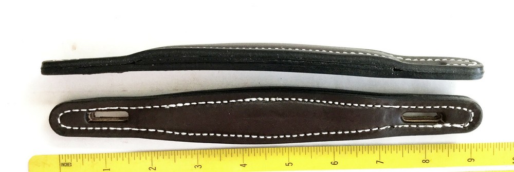 Raised hand-crafted leather amplifier handle for Fender amps