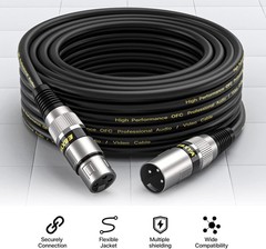 Versatile 2ft XLR Cable Pack – 3 Pin DMX and Microphone Compatibility in 2 Count