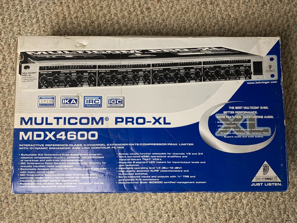 Behringer Multicom Pro-XL MDX4600 Dynamic Compressor Limiter Gate 1U – MiE