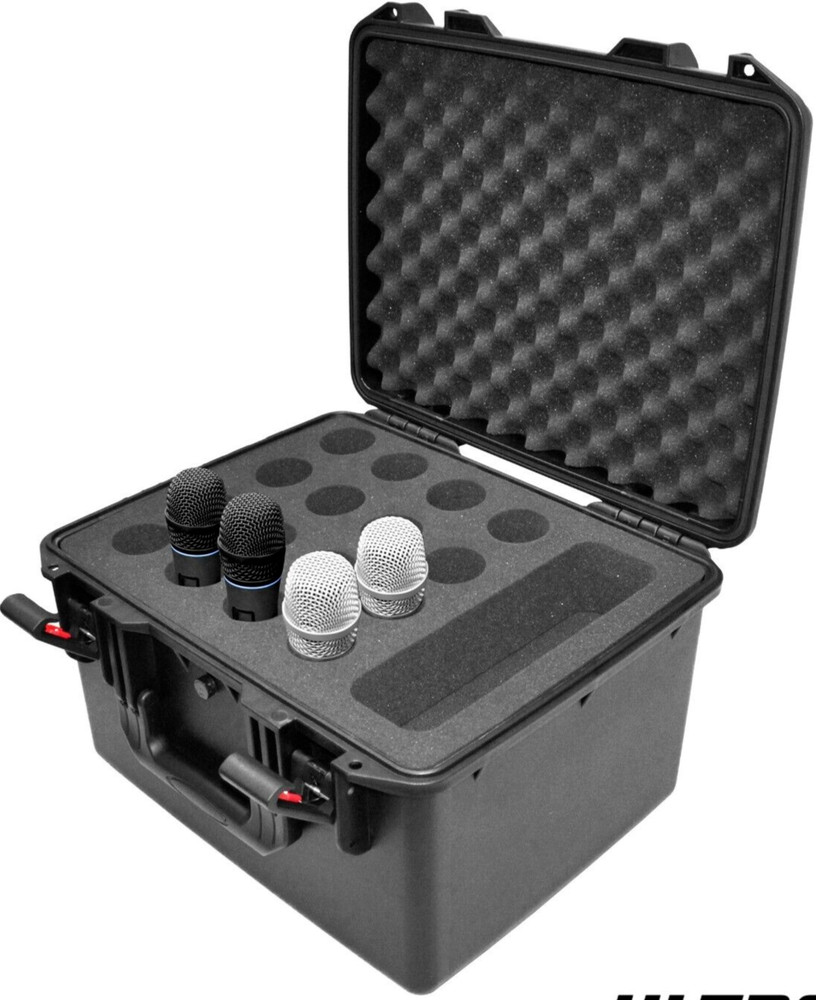 ProX XM-1216MIC UltronX Watertight Hard Microphone Case Holds 16 Handheld Mics