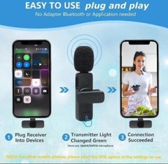 wireless microphone For iPhone, Black, Weather Proof, Long Range Microphone.