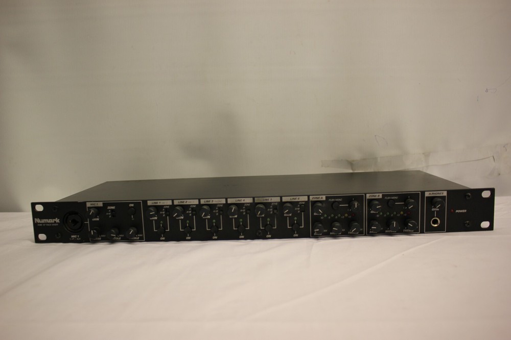 NUMARK RM6 19″ PROFESSIONAL SINGLE SPACE RACK MIXER NO POWER SUPPLY UNTESTED