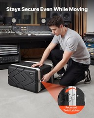 VEVOR 6U Rack Case, 14 in Depth, Server 17.52 x 13.39 x 20.87 Inches, Black